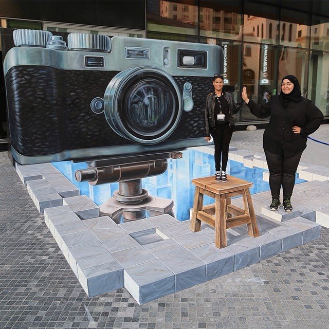 Уличные 3D-рисунки Леона Кира