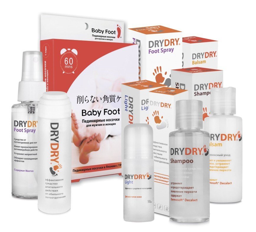 Выиграйте набор продукции Dry Dry и Baby Foot