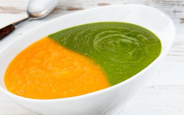 Крем-суп из тыквы и шпината