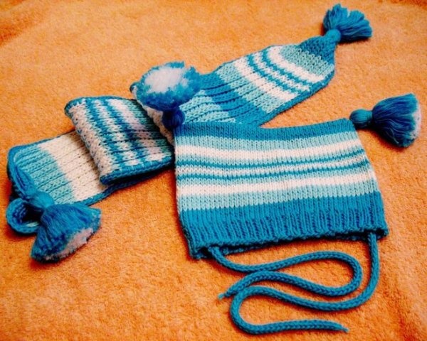 Комплект для моего сынишки - шапочка и шарфик. ЮСтиция