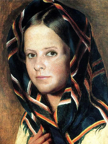 Венецианов Алексей Гаврилович (1780–1847). Девушка в платке. Jariko