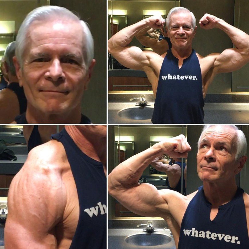 67-летний американец мотивирует к занятиям спортом своим накачанным телом 
