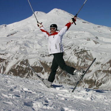 Фристайл на горных лыжах. форелька