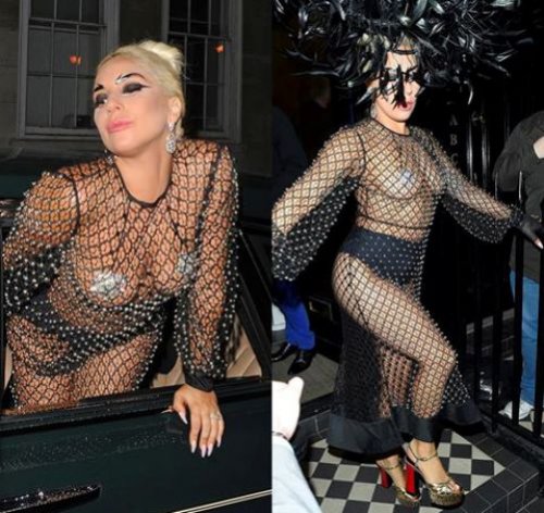 Леди Гага пришла на вечеринку в одних трусах  