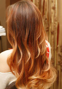 Мелирование рыжим на русые волосы