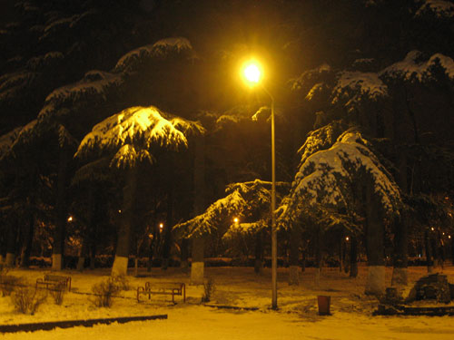 В Тбилиси снег не такое и частое явление. Но вот уже который год зимы у нас самые снежные. В этом году у нас снег даже раньше чем в Москве выпал ))) Амадеус