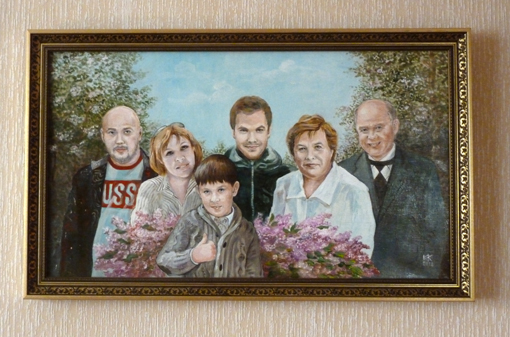 Портрет семейный без рамы