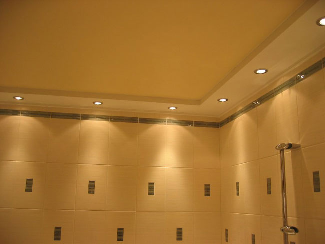 Потолок в ванной гипсокартон