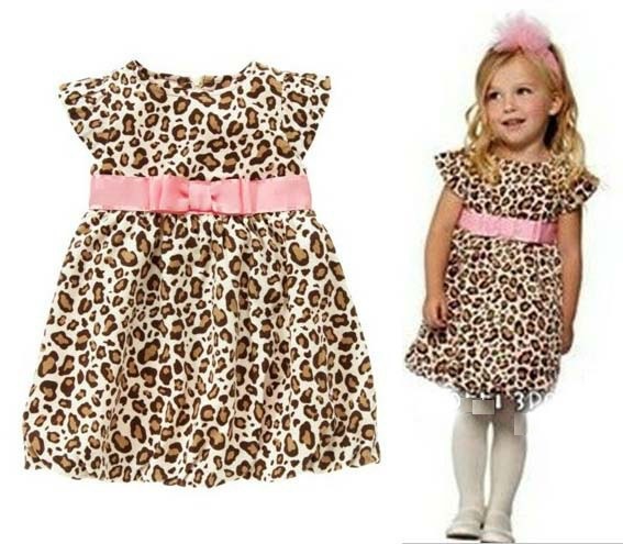 Платье детское HM леопард 80р