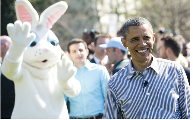 Барак Обама пообщался с пасхальным кроликом