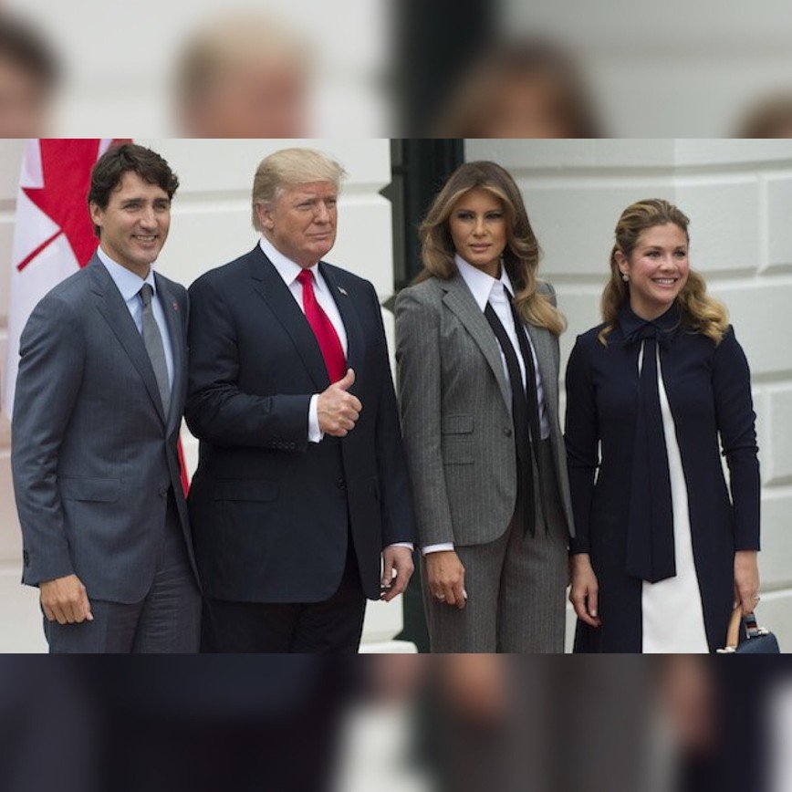 "Красивая во всем": Мелания Трамп встретила канадского премьера в мужском костюме
