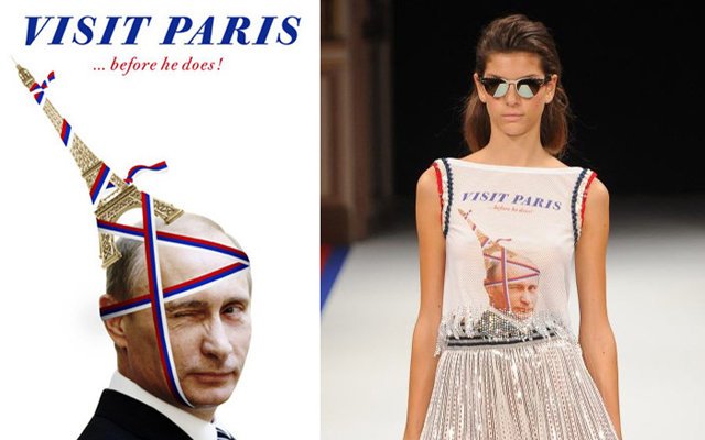 Изображения Путина взорвали Неделю моды в Париже