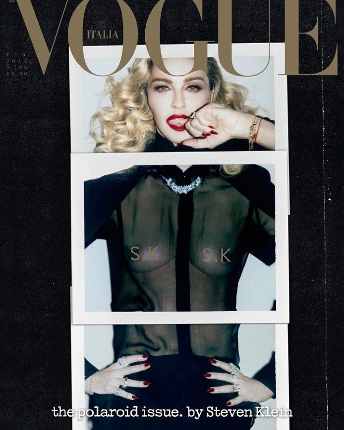 Мадонна обнажила грудь для итальянского Vogue