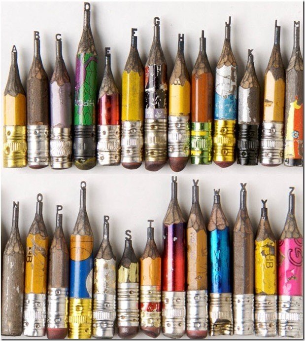 Произведения искусства из карандашей и мелков  