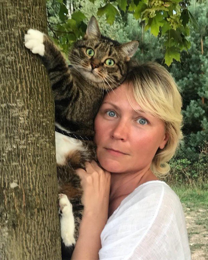 Журналист Алла Боголепова и ее кот Карлуш