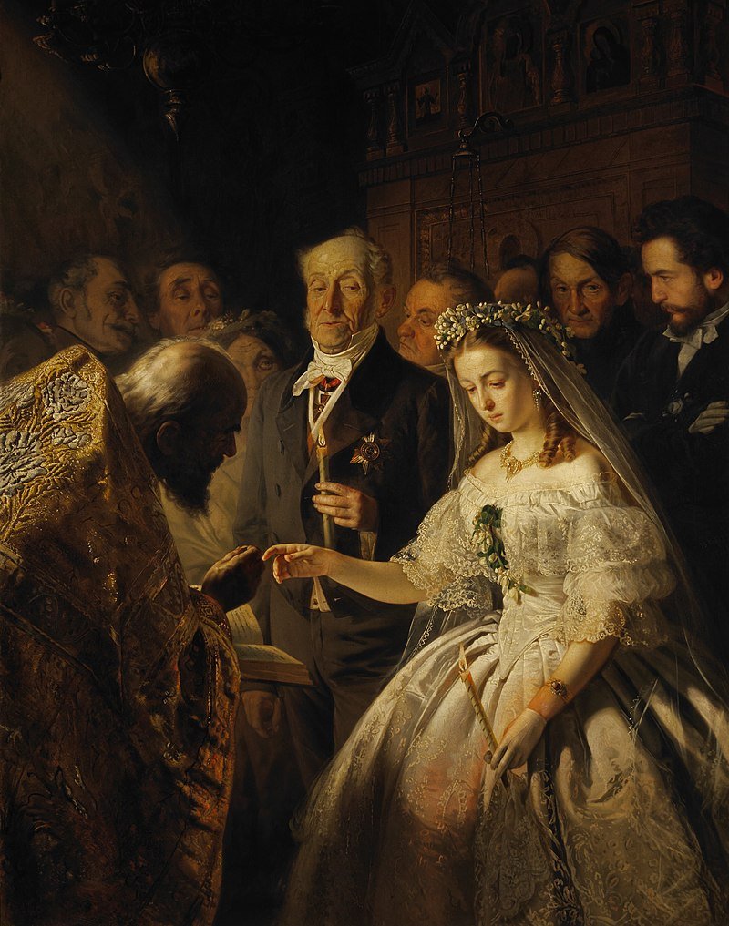 Неравный брак, художник Василий Пукирев