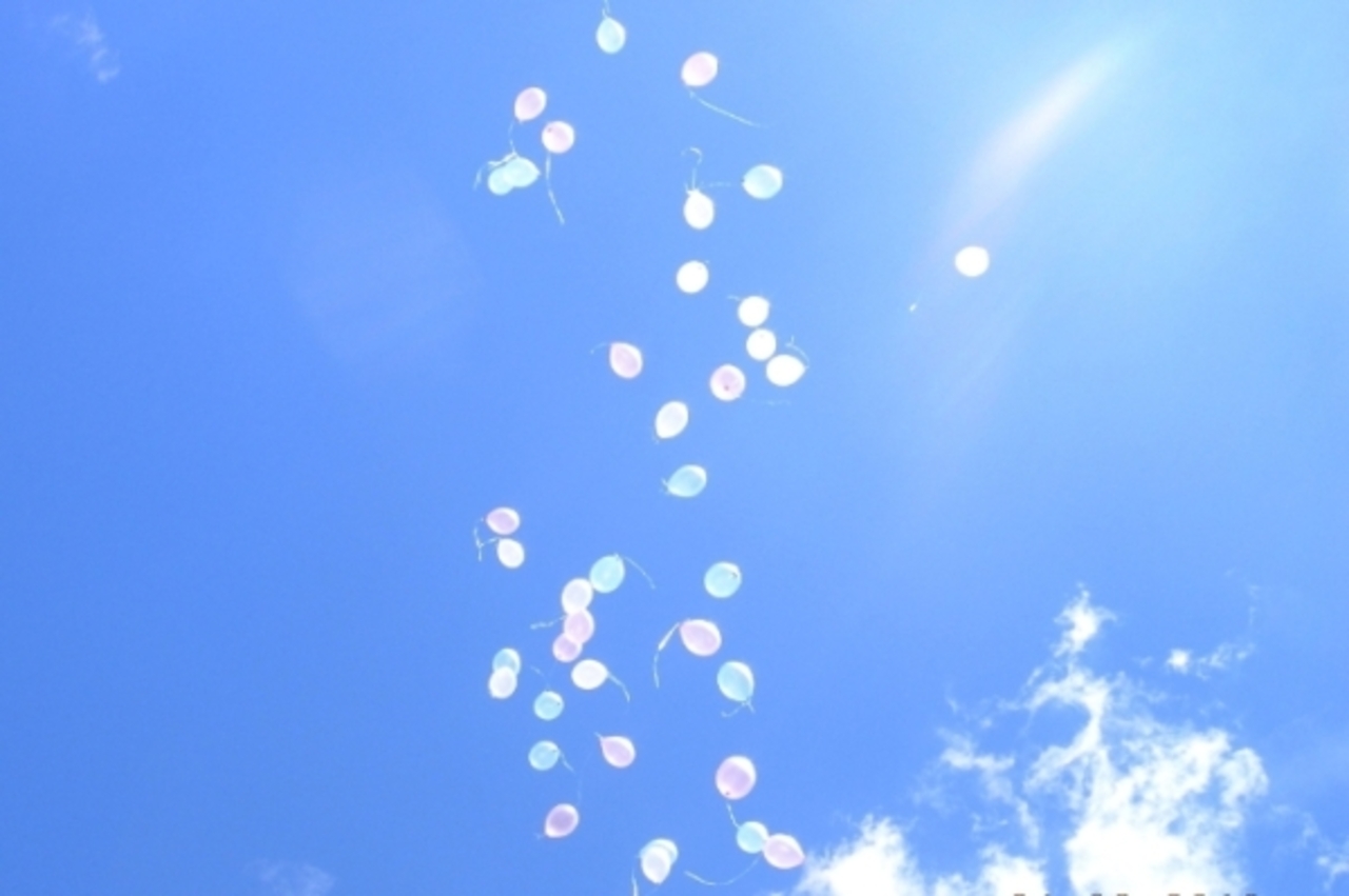 Ты в небо синее посмотришь- шары поднимут настроенье, а все, кто любит тебя скажут- это тебе на ДЕНЬ Рожденья! momolya