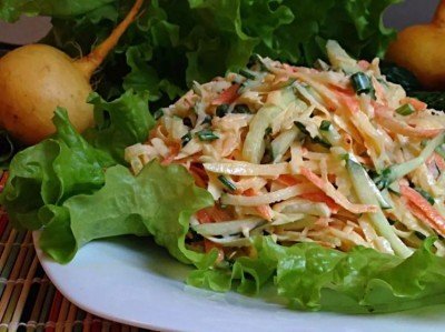 Салат с репой рецепты. Салат редька морковь дайкон. Салат из репы. Салат с зеленой редькой. Салат витаминный.