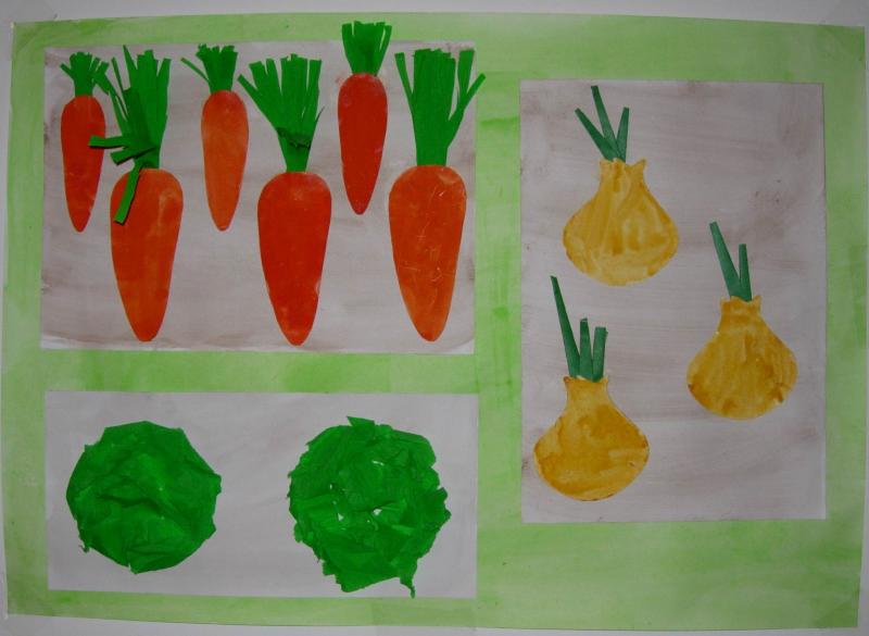 Рисование овощи младшая группа
