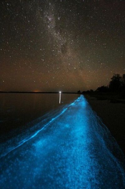 Неоновое озеро в Австралии