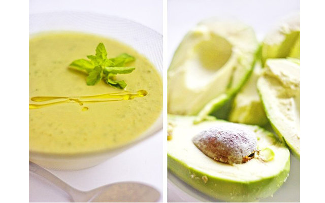 Крем-суп из авокадо и цукини