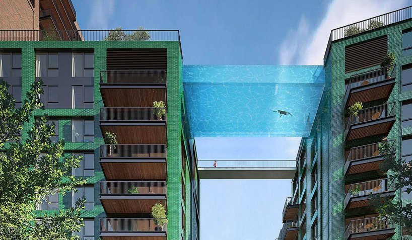 Первый в мире прозрачный бассейн между зданиями