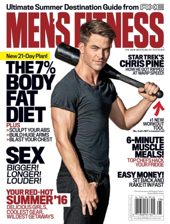 Крис Пайн для журнала Men’s Fitness