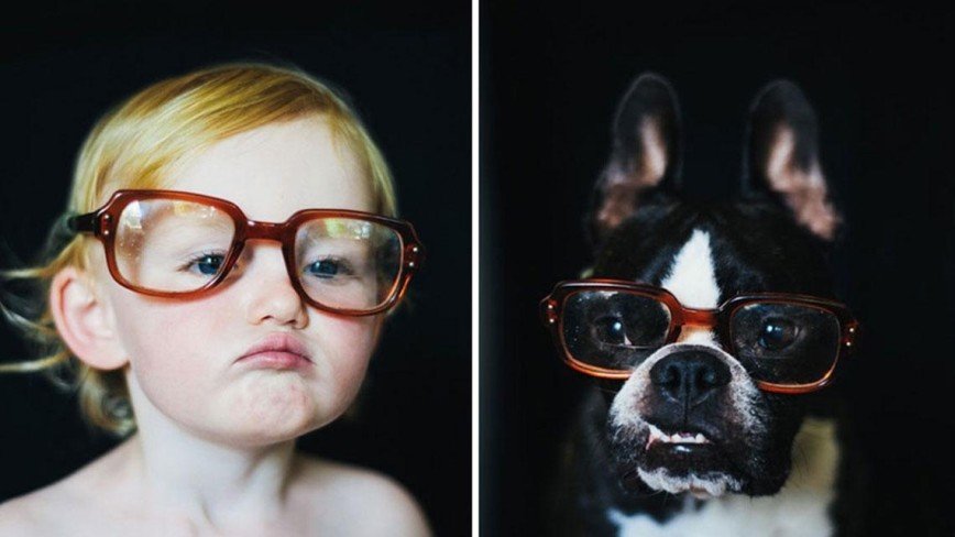 Девочка и щенок - красивая фотоистория о взрослении 