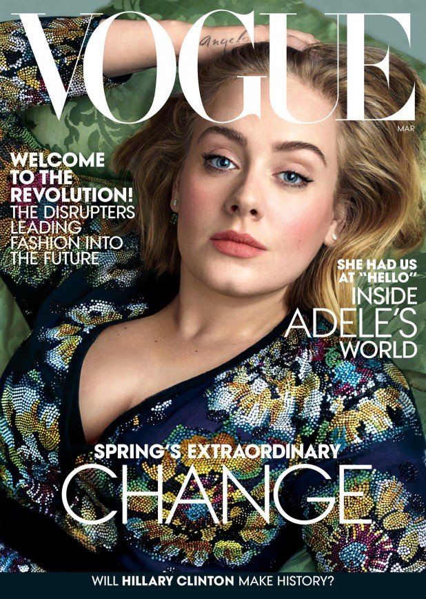Певица Адель на страницах журнала Vogue