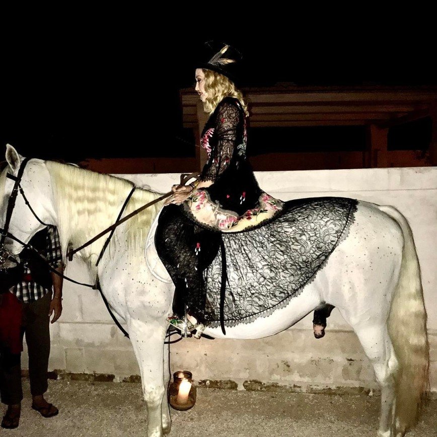 Поклонники насчитали у лошади Мадонны пять ног