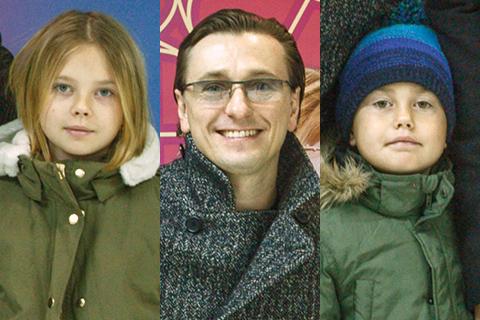 Сергей Безруков и его дети: Александра и Иван 