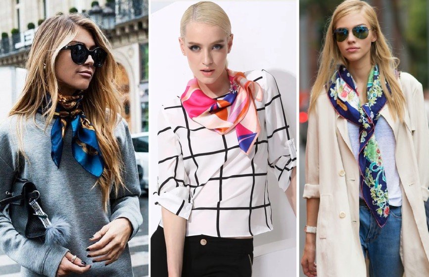 10 оригинальных идей, как носить шейный платок