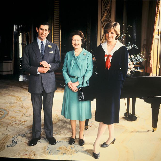 Принц Чарльз, королева Елизавета II и Диана, 1981 год