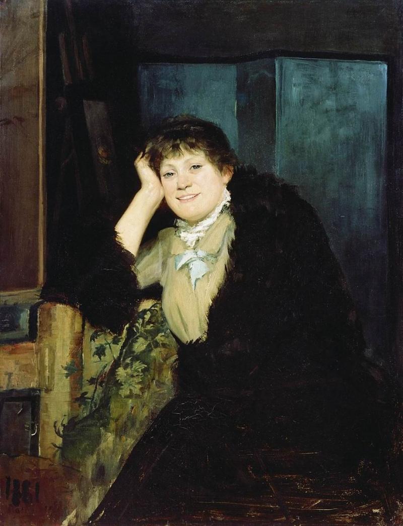 «Женский портрет», 1883 год, холст, масло, 116 х 89 см, Государственный Русский музей