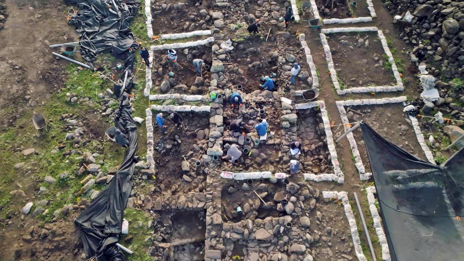 Раскопки поселения. Фотография Эмиля Аладжема, Управление древностей Израиля