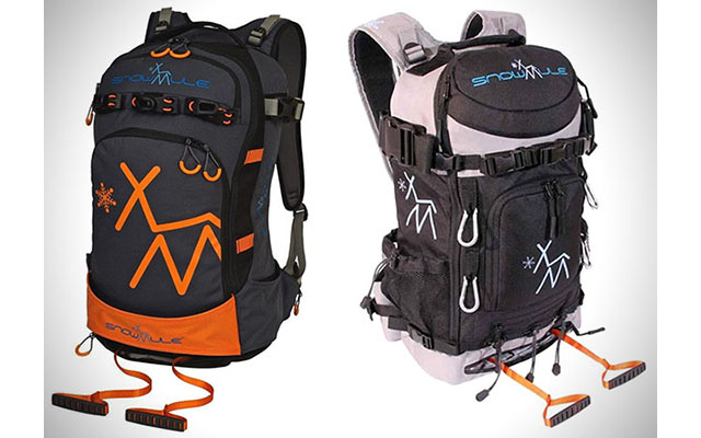Необычный рюкзак лыжника с буксиром для детей