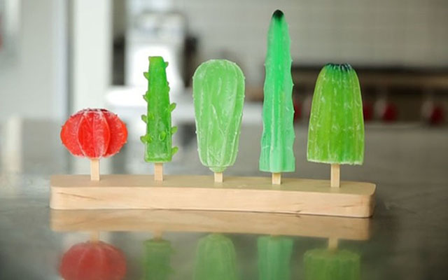 Создано мороженое в форме вирусов и кактусов