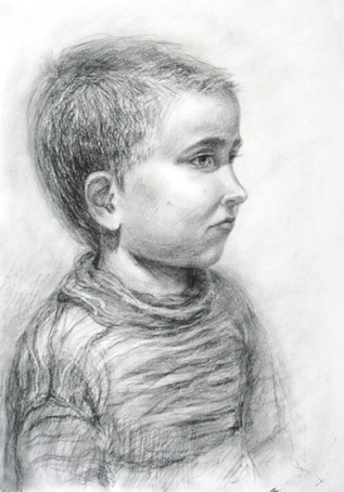 1881 Портрет мальчика уголь