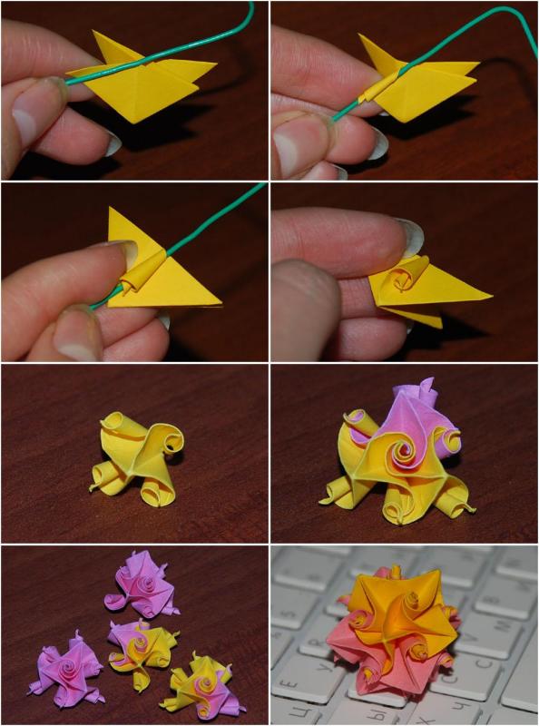 Как сделать цветы из бумаги без клея. Поделка цветы. Поделки из бумаги цветы. Оригами цветок. Поделки пошагово.
