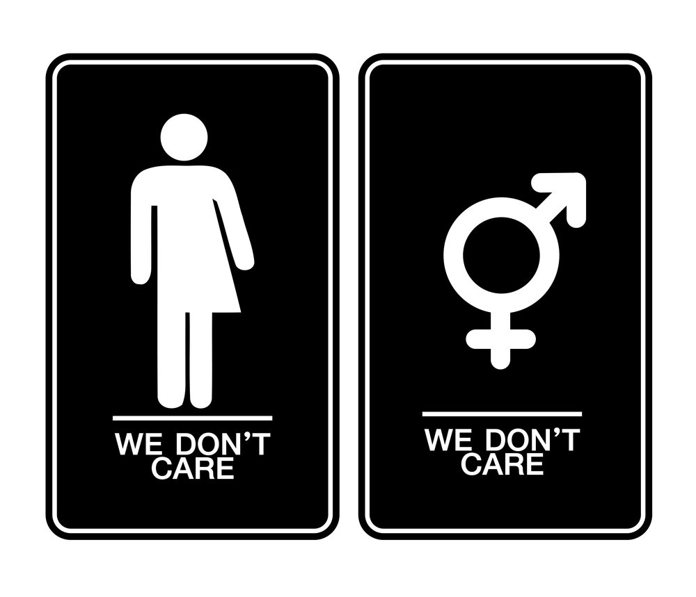Табличка для туалета с надписью: нам все равно!