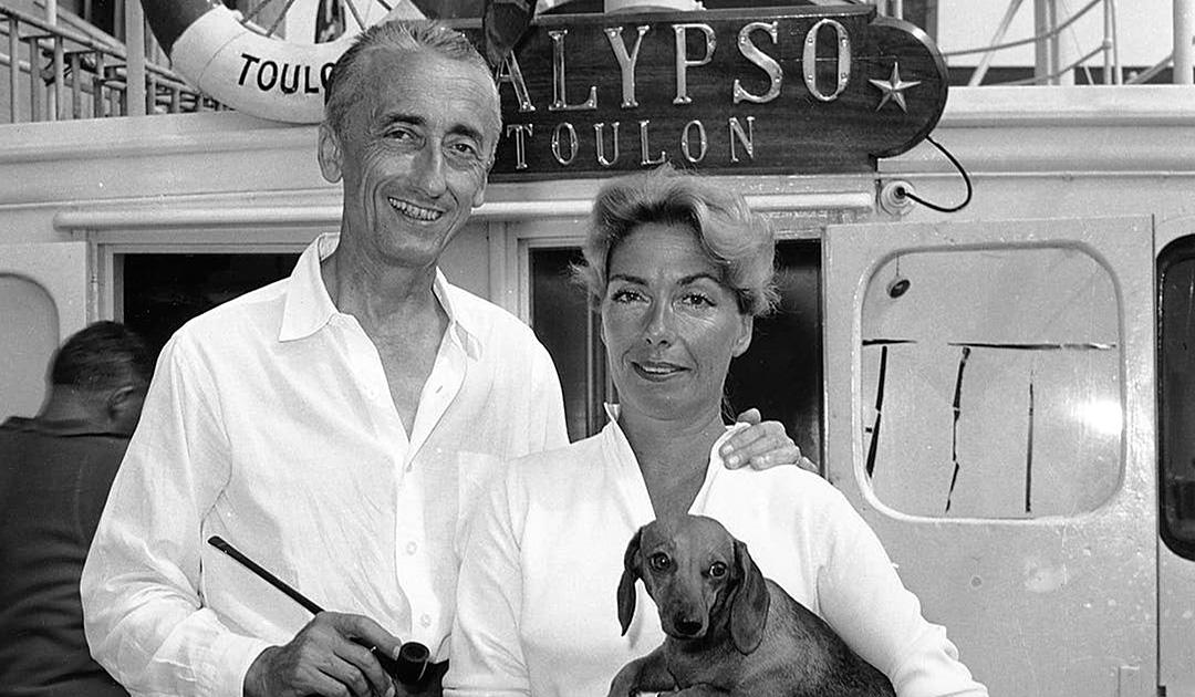 Жак-Ив Кусто с женой Симоной на борту "Калипсо"