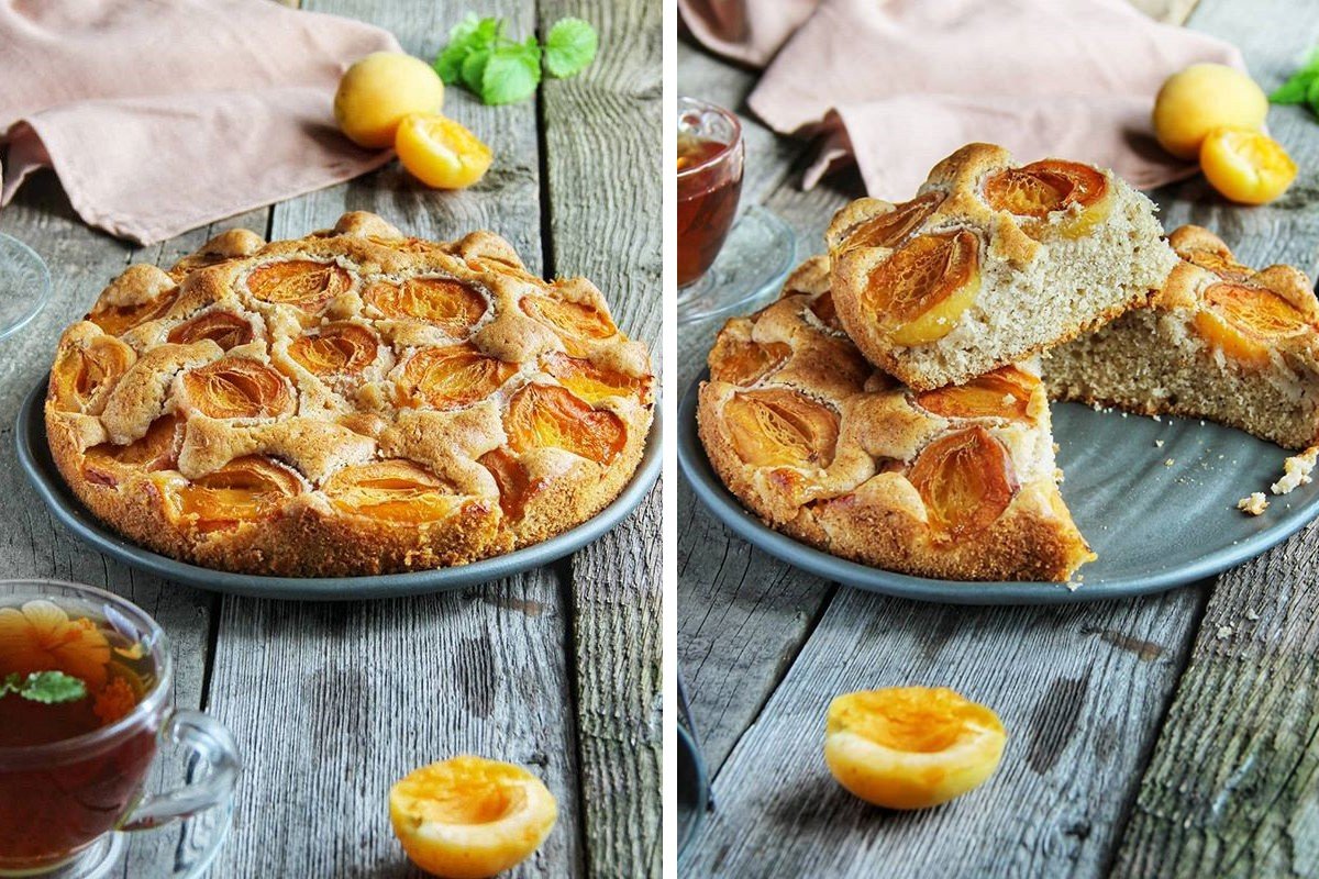 Настоящее наслаждение: пышный пирог с корицей и абрикосами