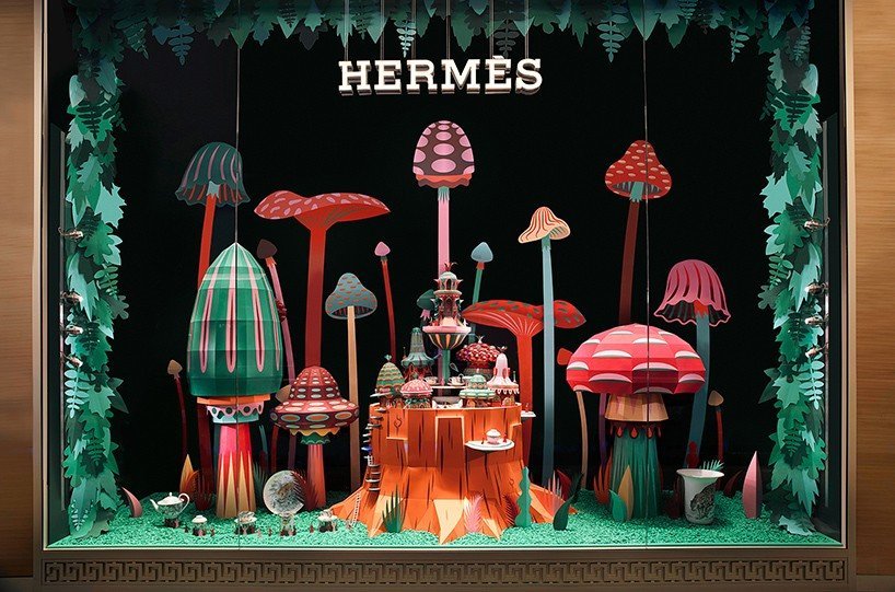 Витрина Hermes: грибная поляна