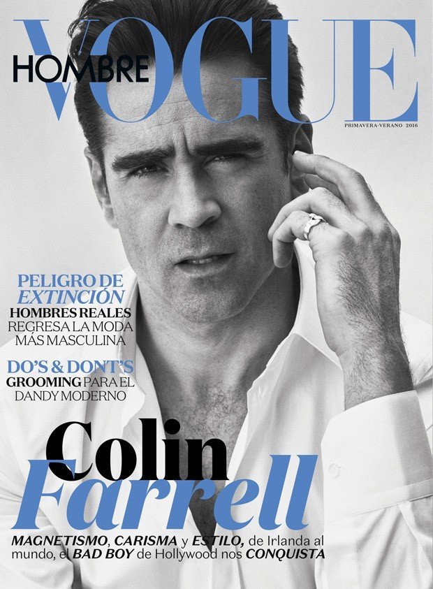 Колин Фаррелл на обложке Vogue Hombre