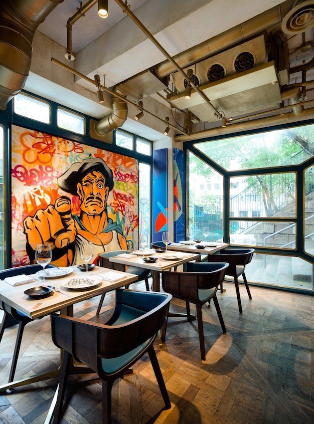 Ресторан в стиле поп-арт в Гонконге