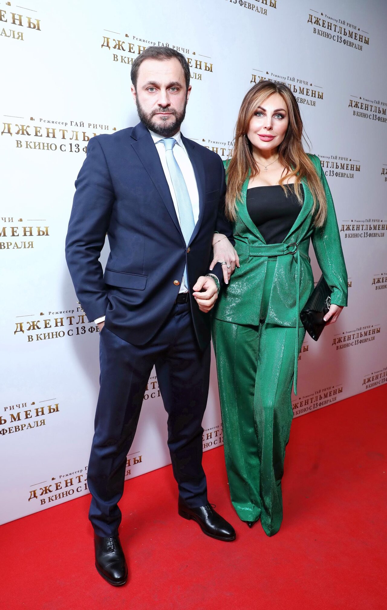 Наталья Бочкарева с мужем на премьере «Джентльменов» Гая Ричи