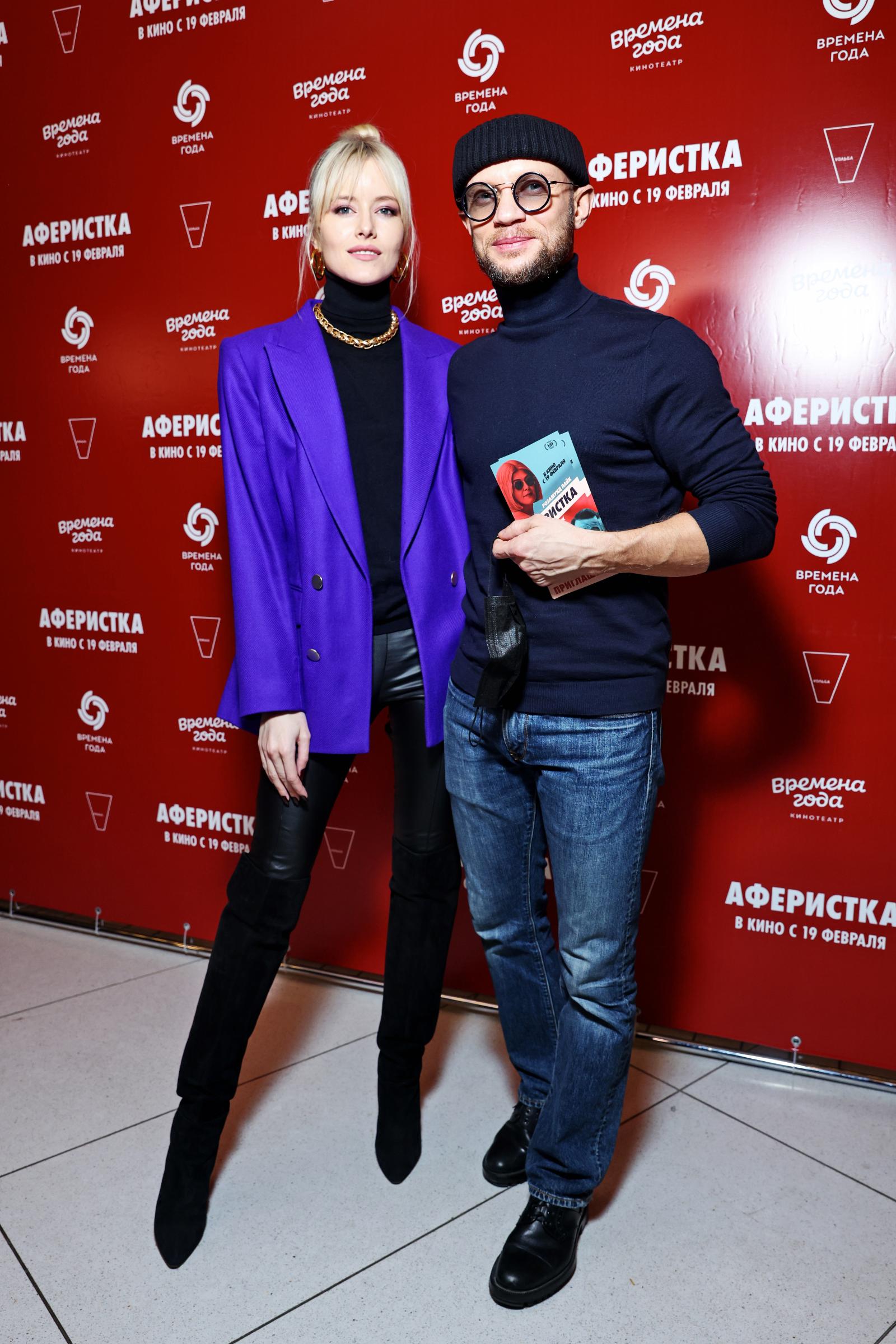 Хрусталев с женой, Ольга Кабо, Мария Голубкина и другие звезды на премьере «Аферистки»