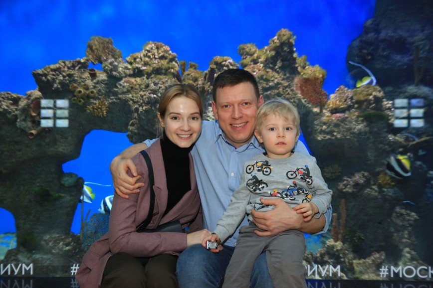Мария Луговая и Сергей Лавыгин с сыном Федей