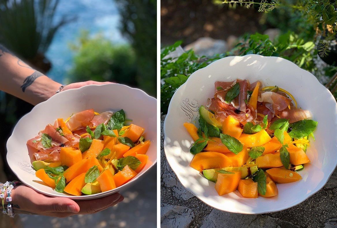 Летний салат с дыней и авокадо от Ники Белоцерковской