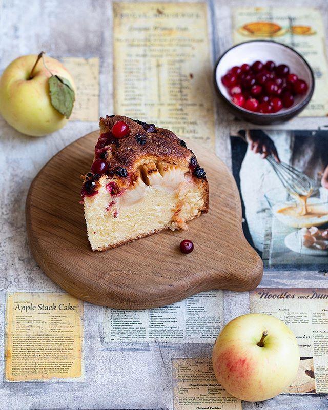 Райское наслаждение! Бретонский масляный пирог с яблоками и клюквой
